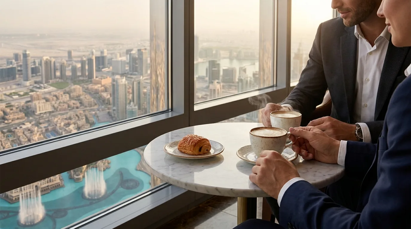 Refreshments At The Top of Burj Khalifa Cafe