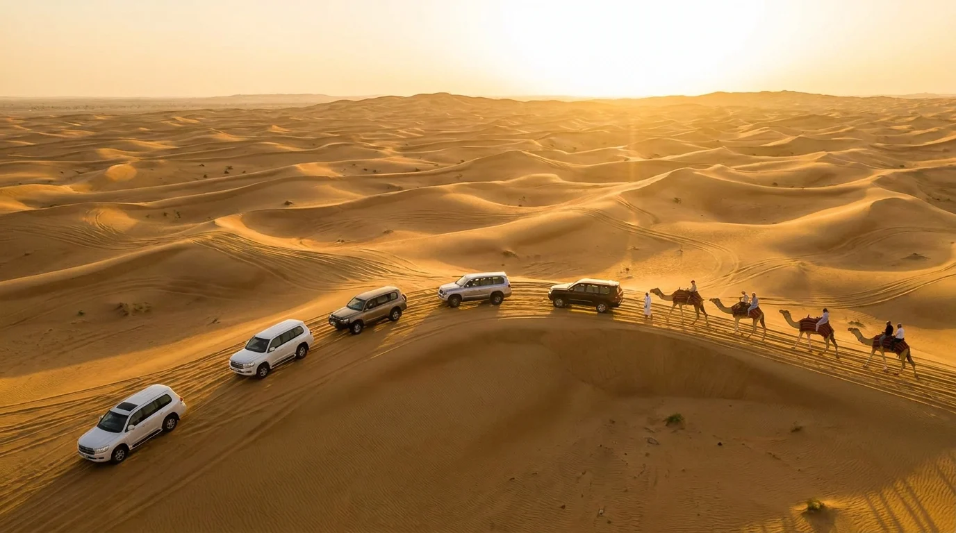 dune bashing evening time view